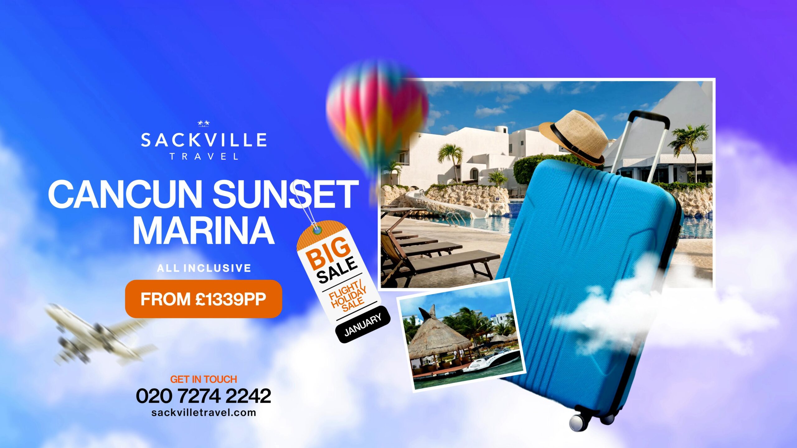 Cancun sunset marina